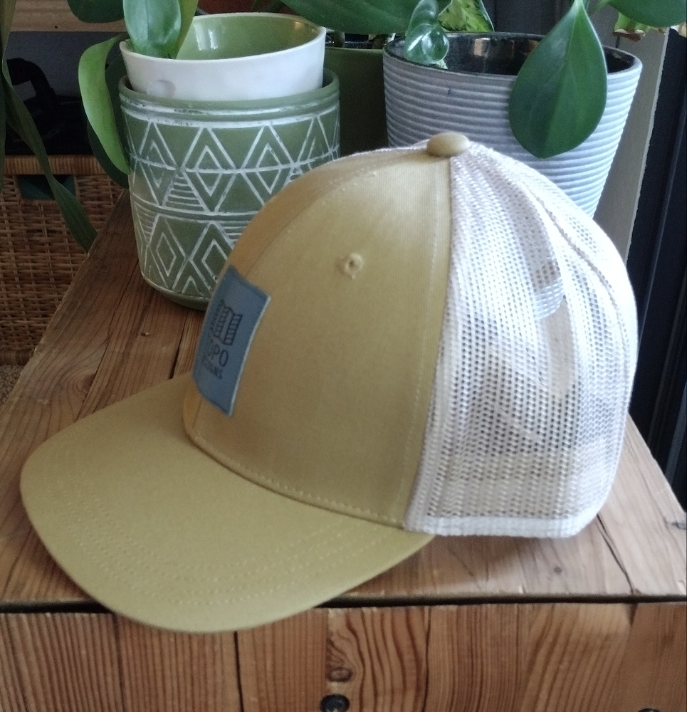 Topo Designs Beige and Blue Trucker Hat - Picture 3 of 5